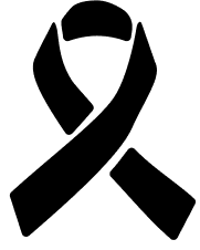 Icon of a ribbon used for commemoration or remembrance.